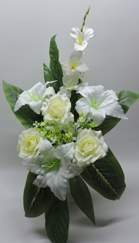 Stroik na cmentarz do wazonu z kwiató sztucznych Kwiaty piękne pomnik Stroik na cmentarz do wazonu z kwiató sztucznych Kwiaty piękne pomnik