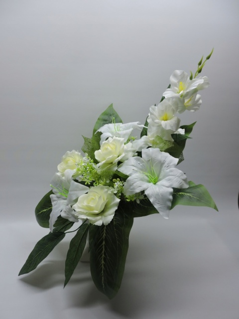 Stroik na cmentarz do wazonu z kwiató sztucznych Kwiaty piękne pomnik Stroik na cmentarz do wazonu z kwiató sztucznych Kwiaty piękne pomnik