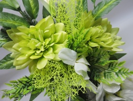 Stroik na cmentarz z kwiatów sztucznych wazon na grób kompozycja na cmentarz