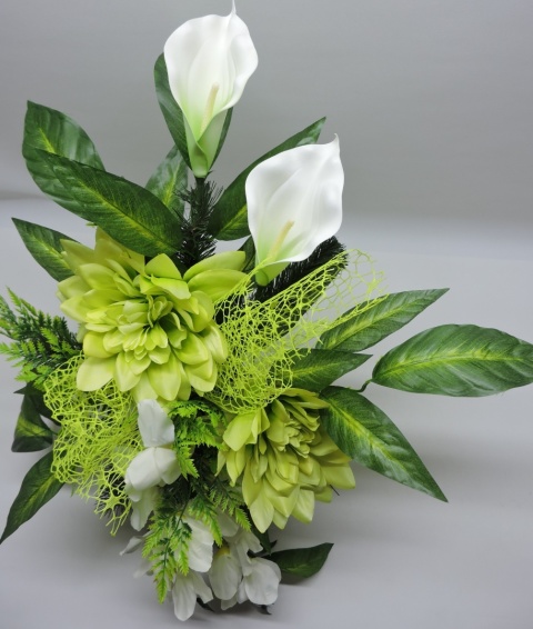 Stroik na cmentarz z kwiatów sztucznych wazon na grób kompozycja na cmentarz Stroik na cmentarz z kwiatów sztucznych wazon na grób kompozycja na cmentarz